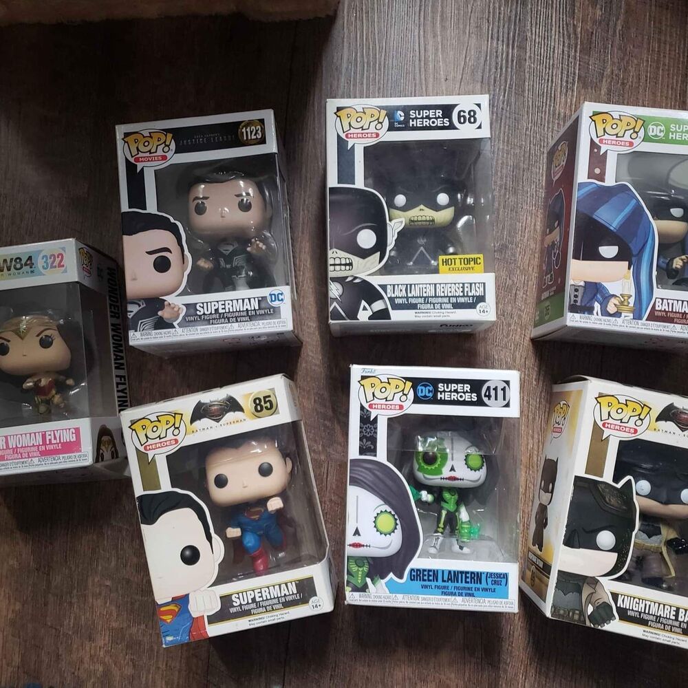 DC Heroes Funko Pops - lot of 7